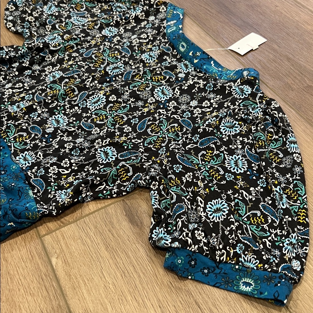 NWT LOFT Boho Patterned Dress w/ Puff Sleeves Cottagecore Size Small Paisley - Picture 14 of 14